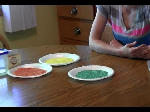 how to dye rice for sensory table
