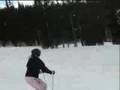 Extreme girl skier