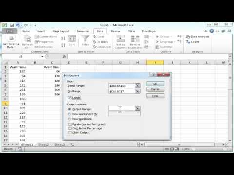 how to create histogram in excel