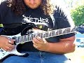 closeup of Jeremy playing