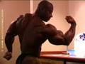 Dexter Jackson posing in hotel room