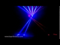 Laser Fanatics DJ 500mW Red + Blue Double Tunnel Beam Laser Show Lighting