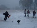 Soccor in the snow in Africa