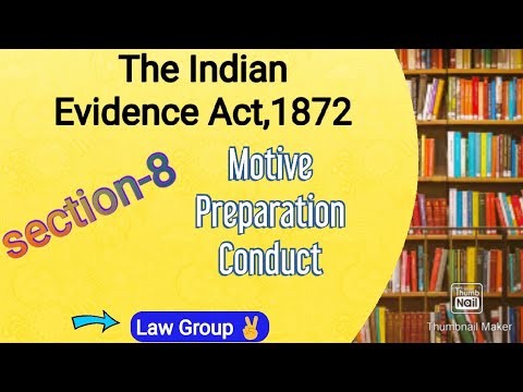 section-8 | Indian Evidence Act| motive, preparation, conduct | with illustrations |