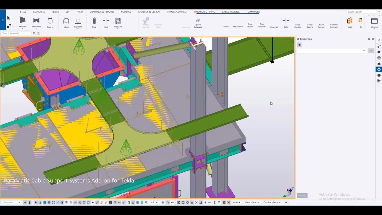 ParaMatic Cable Support System Tekla Add on