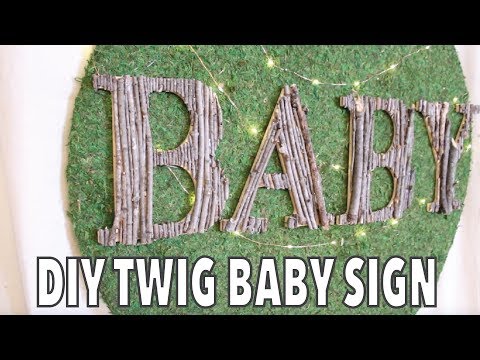 video-linktoworks-DIY Twig Baby Sign | Giant Fox Party Decoration |...