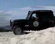 Jeeps Troller Climbing a Big Sand Dune at BRAZIL