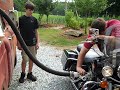 Running an 1988 Harley FLHS on wood gas! Testing our prototype wood gas motorcycle.