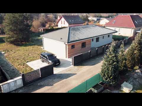 Video Prodej nového rodinného domu 5+kk, obec Hradištko, okres Nymburk.