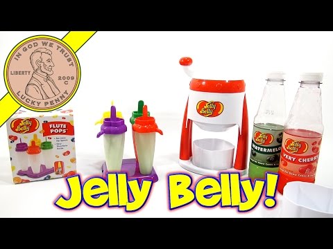 Jelly Belly Portable Ice Shaver - Watermelon/Cherry Flavor & Bonus Flute Pops!
