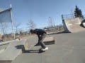 Longueuil skatepark there was some snow left in the park that was lame but still a cool day cuz it was the first ride i this park !^[Song:Silverstein-My Heart BLeeds No more]