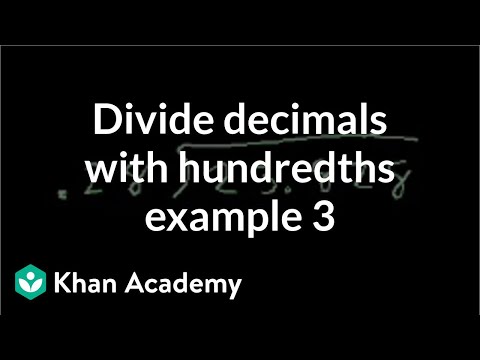 Dividing decimals with hundredths example 3