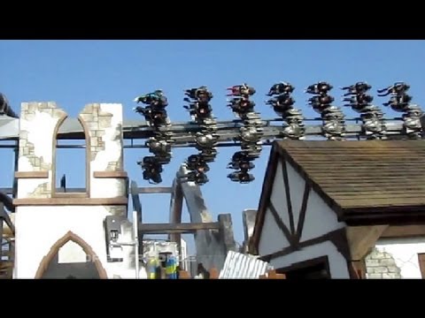 thorpe park the swarm - An offride look at Thorpe Park's B&M Wingrider rollercoaster. The Swarm opened to the public on 15th March 2012. This video shows the main theme elements bef...