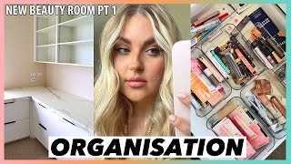 organising my NEW beauty room 🛍️ pt 1 💖 new makeup collection, primers & foundation, eye stu by Shaaanxo