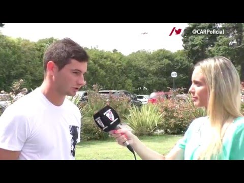 Lucas Alario en la previa del River vs. Boca