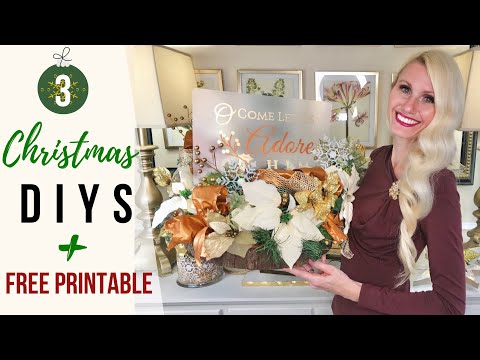 🎄3 HIGH END CHRISTMAS Decor DIYS on A BUDGET! Friend Friday Hop