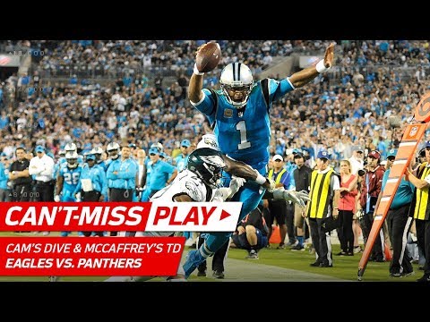 Video: Cam Newton's Amazing SUPERMAN Dive Sets Up McCaffrey's TD! | Can't-Miss Play | NFL Wk 6