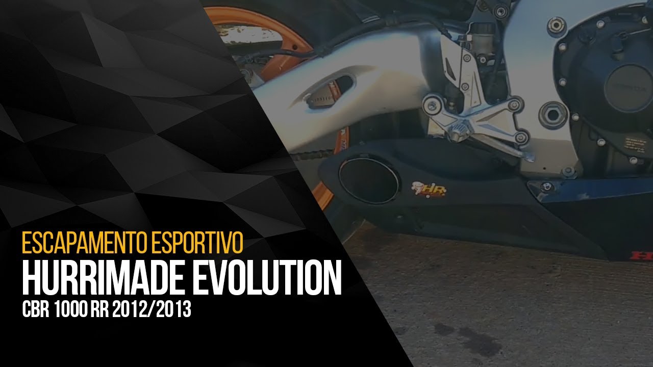 Capa do vídeo  Escapamento Hurrimade Evolution Ronco Alto Honda CBR 1000RR 2012 a 2013