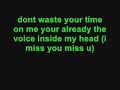 Blink 182 I Miss You Lyrics