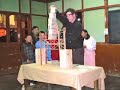 this video is of a truss-bridge  competition (a basic structural engineering exercise) that i arranged for my orphanage visit, march 2007

manjushree orphanage background 

in 1998, lama thupten phuntsok founded manjushree vidyapith orphanage and free school  to assist orphaned, destitute and disabled children living in tawang, the land of the monpa, tribal people of buddhist faith. 

as a young monk, lama excelled in school and was identified by a sponsor as an able young man who would accomplish great things if given the opportunity to attend college. during his visits home to tawang, he was reminded of the village people's struggle for survival, and after his studies were complete, decided to return to do what he could to help.

lama taught in the tawang public school for six years, and through his first-hand knowledge of the children's circumstances, which were often tales of misfortune, resolved to start an orphanage and free school to provide a better education than what was being offered by the government schools.
  
with his savings, lama purchased an 8.6 acre site with commanding views of the surrounding mountains. in the beginning, a one-story building with eight small rooms served as classroom space, offices, and sleeping quarters. the structure accommodated 17 orphans and 3 staff members. slowly, through unremitting efforts to raise awareness, gain support and find funding for the orphanage, a campus comprised of a dining hall and kitchen, girls' and boys' dormitories and staff quarters was realized. 
 
today manjushree serves 131 children in residence (11 are disabled), and 37 day students from nearby villages. manjushree offers a modern education in accordance with indian government standards from nursery to class 5, and also teaches the children to read and write in the tibetan language. resident children above class 5 walk to nearby government schools; each year, however, the best students are selected to attend the army boarding school in tezpur, 13 hours away. the devoted faculty of 10 educators and 7 support staff not only teach and impart values of love and compassion for all, they also live on-campus and care for the children around the clock. 
 
over three-quarters of the children are now sponsored through programs organized by small groups in the united states and the uk, and the dalai lama trust partially funds the teacher's salaries. the manjushree project has grown beyond expectations through the help of many friends, local government and especially the local army authorities, who provide dry food rations, often visit to share gifts with the children, and have donated a backup generator which enables electricity to continue during the frequent power outages.
 
in march 2007, lama thupten phuntsok and new york city-based architectural designer john ullman, co-founder of architecture for tibet, discussed in detail the plans for a new academic building with suitable teaching spaces and a library. this urgently needed building will replace a schoolhouse that is comprised of dark, stuffy unventilated rooms.
 
despite manjushree's inadequate facilities, the school is known to have the best students in the district and there is a long waiting list to admit both orphaned children and day students. lama's plans are to add a grade level each year up to class 10, which will provide an improved free school to enable more people to achieve success and overcome poverty. lama's expansion plans also include a vocational training center for young men who have never attended school, so they too can benefit from the fruit of manjushree's noble endeavor and subsequently have happier lives.
 
the vision of manjushree orphanage is:
 
to provide a home and close-knit, loving family for orphans, physically disabled or destitute children of the tawang district. 
 
to provide a modern education and impart the values of compassion.
 
to inspire the children to act with a good heart, to become leaders in their communities and to help bring peace to the world.
 
this year, lama thupten phunsok received the prestigious padma shri award from the government of india, honoring manjushree's mission to better the lives of village children.

please see architecturefortibet.org for information regarding our academic center for manjushree. the new center will enable the children to learn play and socialize in an optimal learning environment.

thanks for viewing  !! best wishes   !!!