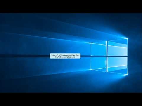 Copy only folder structure without files in Windows using Copywhiz