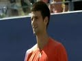 Roddick vs Djokovic - Arthur Ashe Kids' Day '08 - HILARIOUS!
