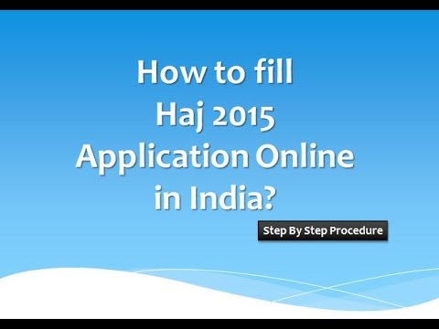 how to fill offline hajj application form