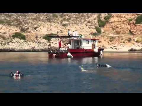 Robot MARTA AUV in Cala Minnola Levanzo, Sicilia