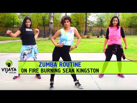 Zumba Routine on Fire Burning Sean Kingston | Zumba Dance Fitness | Choreographed by Vijaya Tupurani