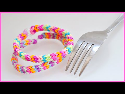 Loom met vork, Aztec armbandje, flat chevron