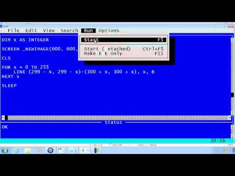 how to draw a line in qbasic
