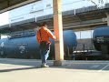 Crazy Japanese Guy Punching Metal Post