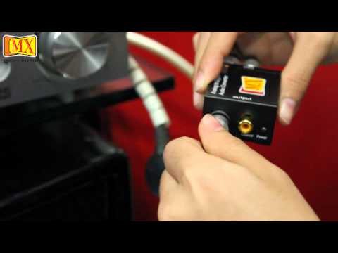 Adapter Konverter - MX Analog to Digital Audio Converter is designed to convert analog stereo audio signals from L/R input to Coaxial S/PDIF and Toslink Optical outputs, simulta...