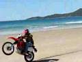 Honda XR650 Wheelie on Beach