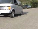 Chevy Astro 3-wheelin on air bag suspension draggin
