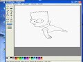 bart simpson with ms paint