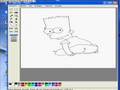 bart simpson with ms paint