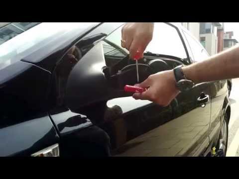 how to fit corsa c wing mirror glass