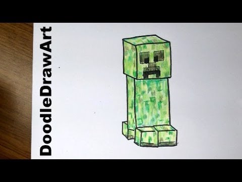 how to draw creeper