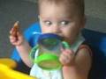 brandt eating toast