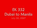 Landing in Manila, EK 332 from DXB to MNL