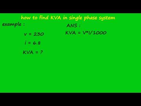 how to calculate kva