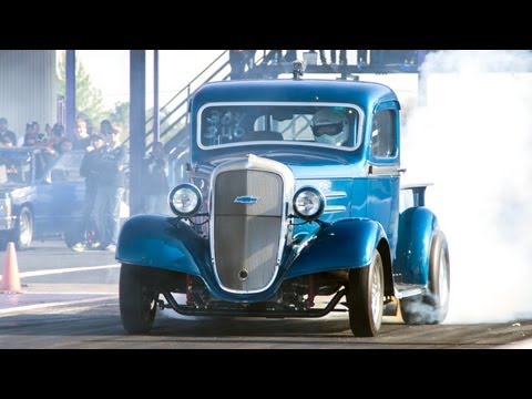 1936 Chevy Pickup running 8's!!! GIANT TURBO