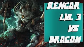 Rengar consegue solar o Dragon no level 3 e sair de vida cheia