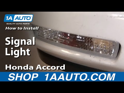 How To Install Replace front Signal Light Honda Accord 94-97 1AAuto.com