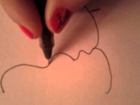 how to draw people kissing