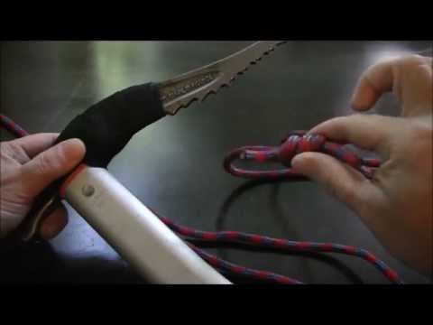 how to attach ice axe leash