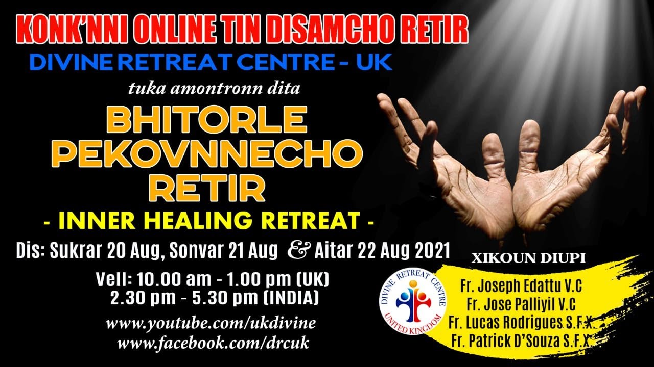 Live Konkani 3 Day Inner Healing Retreat 22nd August 2021