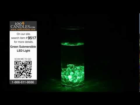 DIY Wedding Centerpieces with Green Submersible LED Lights