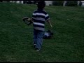 boy gets hunted down by 2 rc trucks